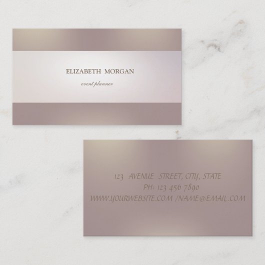 シックエレガントモダン洗練ストライプのされた 名刺 (正面/裏面)