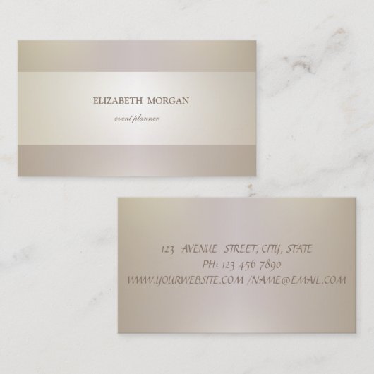 シックエレガントモダン洗練ストライプのされた 名刺 (正面/裏面)