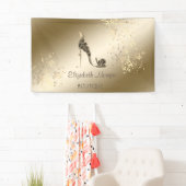 シックエレガントモダン，発光，花ハイヒール 横断幕 (インサイチュ)