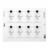 シックエレガントモノグラム結婚のワインカスタムラベル ラベル (フルシート)