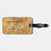 シックエレガントモノグラム金ゴールド ラゲッジタグ (裏面横)