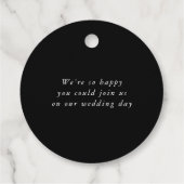 シックエレガントモノグラモダンムブラック結婚ズ フェイバータグ (裏面)