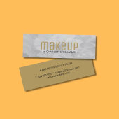 シックエレガントライトグレーフローラメイクアップアーティスト スキニー名刺