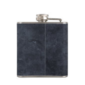 シックエレガントラグジュアリーチャコールブラック&金ゴールドモノグラム フラスク (裏面)