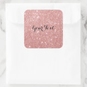 シックエレガントラグジュアリーフェイクグリッターバラ金ゴールド スクエアシール (バッグ)