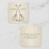 シックエレガントラグジュアリープロフェッショナルドレス スクエア名刺 (正面/裏面)