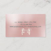 シックエレガントラグジュアリー、ピンクリボンボウ 名刺 (裏面)
