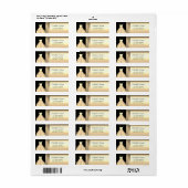 シックエレガントラグジュアリー、フェイク金ゴールド、ドレス ラベル (フルシート)