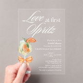 シックエレガントラブアットファーストスピリッツブライダルシャワー アクリル招待状 (インサイチュ (ポータブル))