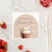 シックエレガントラブイズブルーイングコーヒーブライダルシャワー スタンダードカクテルナプキン (インサイチュ)