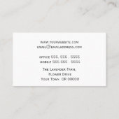 シックエレガントラベンダーフラワーファーム 名刺 (裏面)