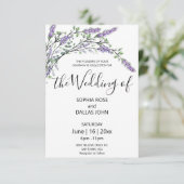 シックエレガントラベンダーユーカリ結婚プス 招待状 (スタンド正面)