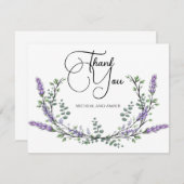 シックエレガントラベンダーユーカリ サンキューカード (正面/裏面)