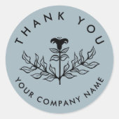 シックエレガントリリーオーダーサンキューカスタム ラウンドシール (正面)