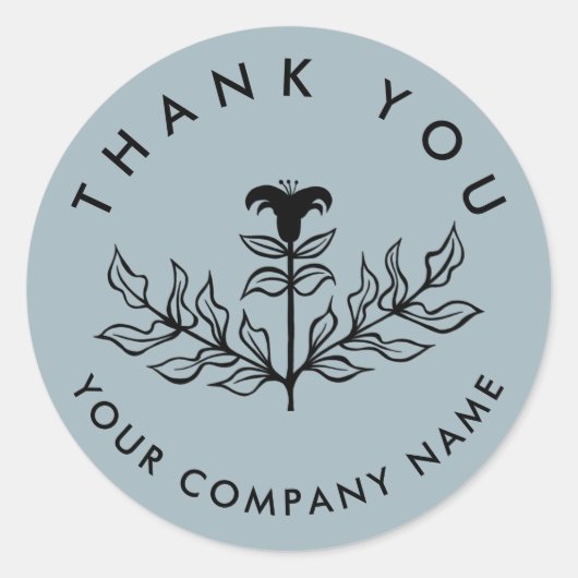シックエレガントリリーオーダーサンキューカスタム ラウンドシール (正面)