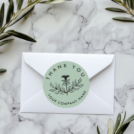 シックエレガントリリーオーダーサンキューカスタム ラウンドシール