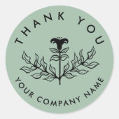 シックエレガントリリーオーダーサンキューカスタム ラウンドシール (正面)