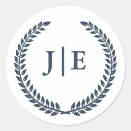 シックエレガントリースモノグラ結婚ム ラウンドシール