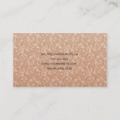 シックエレガントレストラン/ケータリングダマスクヴィンテージ 名刺 (裏面)