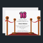 シックエレガントレッドカーペットスイーツ16パーティの招待状 招待状<br><div class="desc">シックエレガントホワイトアンドレッドカーペットスウィート16パーティの招待状</div>