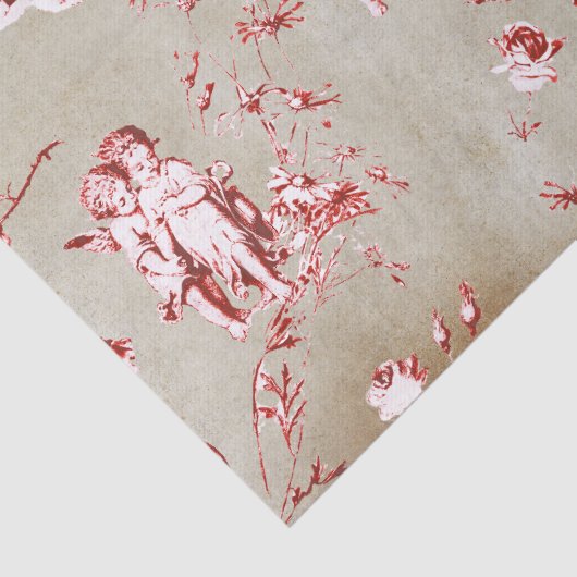 シックエレガントレッドキューピッドアンゲルスフローラトイレクラフト 薄葉紙 (詳細)