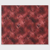 シックエレガントレッドフローラ結婚ズ ラッピングペーパー (フラット)