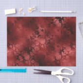 シックエレガントレッドフローラ結婚ズ 薄葉紙 (クラフト)