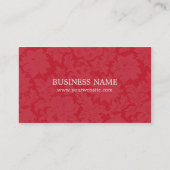 シックエレガントレッドレースファッションコンサルタント 名刺 (正面)
