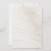 シックエレガントレッド金ゴールドカスタムフォト結婚ズ 招待状 (裏面)