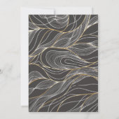 シックエレガントレッド金ゴールドカスタムフォト結婚ズ 招待状 (裏面)