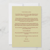 シックエレガントレッド金ゴールドフォト洗練さ結婚れた (裏面)