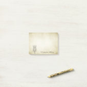 シックエレガントレディーフクロウヴィンテージ ポストイット (デスク上)