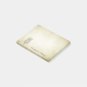 シックエレガントレディーフクロウヴィンテージ ポストイット (アングル)