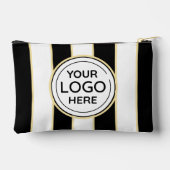 シックエレガントロゴB&Wゴールデンストライプズ アクセサリーポーチ (裏面)