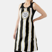 シックエレガントロゴB&Wゴールデンストライプズ エプロン (インサイチュ)