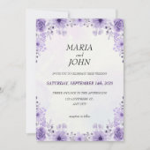 シックエレガントロマンチックなミニマルクラシックリスト 招待状 (正面)