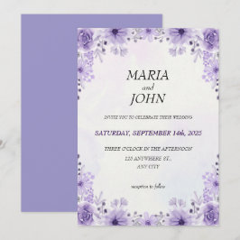 シックエレガントロマンチックなミニマルクラシックリスト 招待状