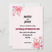 シックエレガントロマンチックなミニマルクラシックリスト 招待状 (正面)