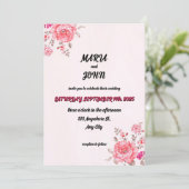 シックエレガントロマンチックなミニマルクラシックリスト 招待状 (スタンド正面)