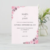 シックエレガントロマンチックなミニマルクラシックリスト 招待状 (スタンド正面)