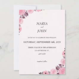 シックエレガントロマンチックなミニマルクラシックリスト 招待状