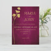 シックエレガントロマンチックなミニマルクラシックリスト 招待状 (スタンド正面)