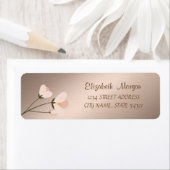 シックエレガントロマンチックフラワー住所 シール (インサイチュ)