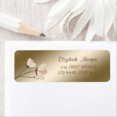 シックエレガントロマンチックフラワー住所 シール (インサイチュ)