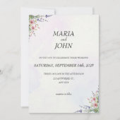 シックエレガントロマンチックミニマルクラシックリストカラフル 招待状 (正面)