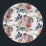 シックエレガントロマンチック暗黒バラ結婚ズ ペーパープレート<br><div class="desc">シックエレガントロマンチック暗黒バラ結婚ズ紙プレート</div>