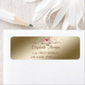 シックエレガントロマンチック、バラ住所 シール (インサイチュ)