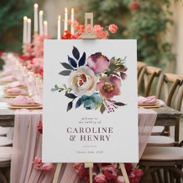 シックエレガントロマンバラ結婚ズサイン ポスター