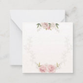 シックエレガントロマン感謝していムあなたバラフローラ ノートカード (裏面)