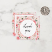 シックエレガントロマ感謝していシックなピンクのフローラノート ノートカード (正面/裏面インサイチュ)
